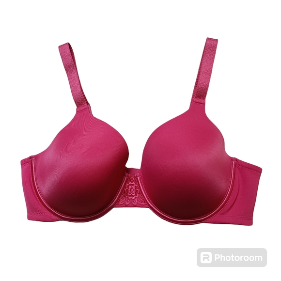Vanity Fair Beautiful Benefits Bra Underwire Light Pad Fuschia 38C - Picture 1 of 14